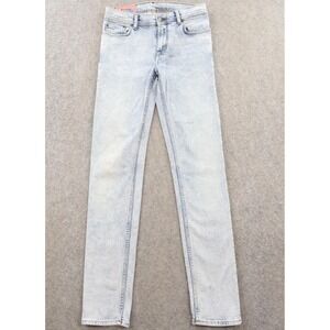 Acne Studios Jeans Womens 29 Bue Light Skin Straight Mid Rise North Marble Italy